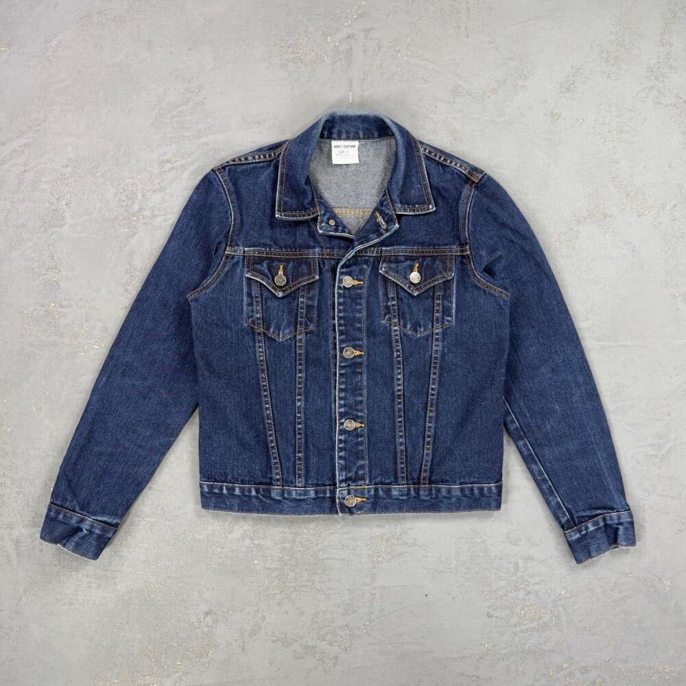 Vintage Nine Planet Dark Denim Trucker Jacket Women's Medium